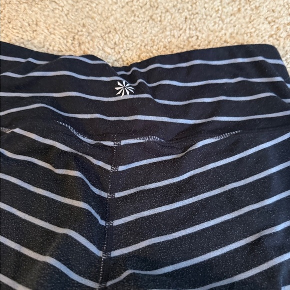 Athleta Black and Gray Striped Leggings - Picture 7 of 7